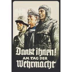 Blechschild - Tag der Wehrmacht - historisch